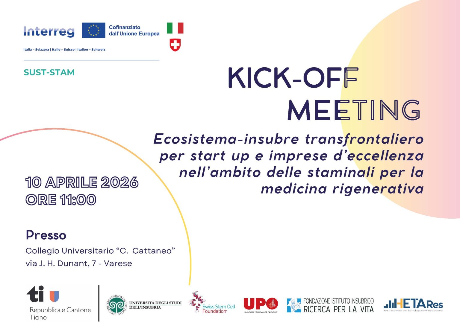 kick off SUST_STAM_Invito